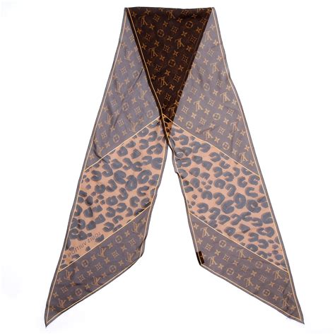 Louis Vuitton Leopard Monogram Silk Twilly 